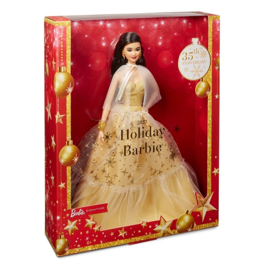 Shop Mattel Action Figures | Barbie - Holiday Barbie # 4 Puppe / Signature Puppe 2023: Mattel