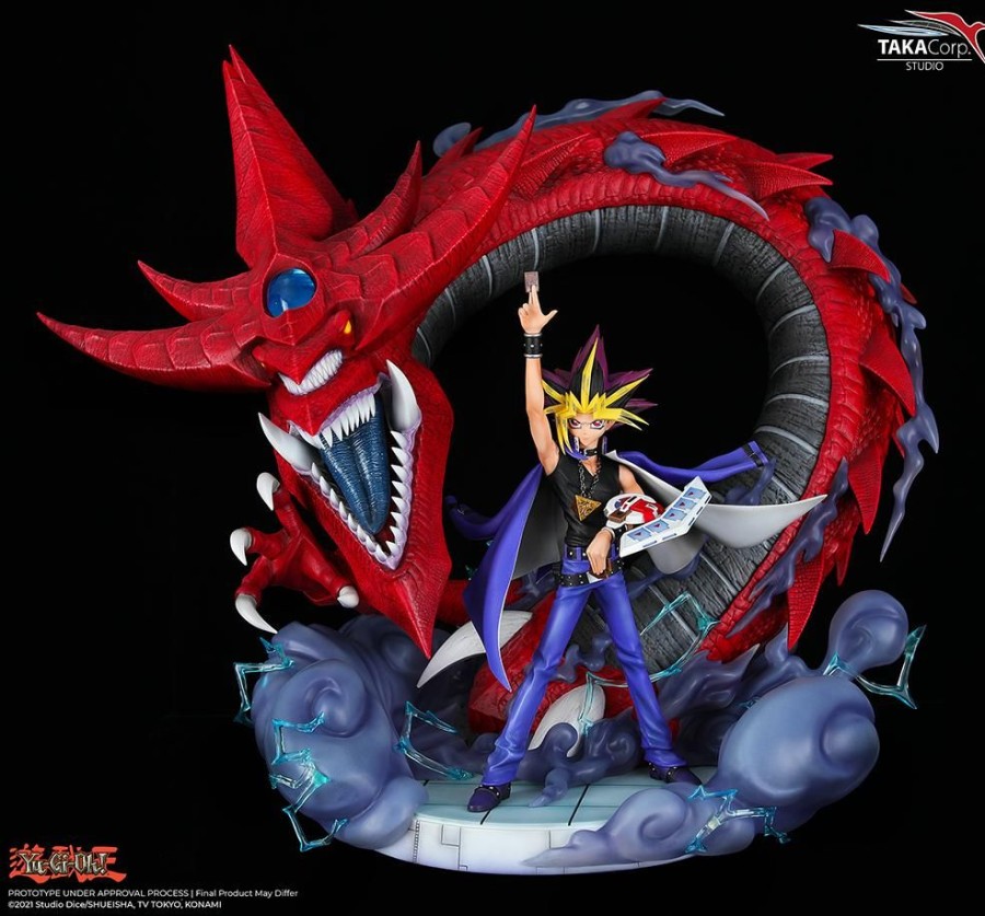 Shop Taka Corp Studio Premium Statues | Yu-Gi-Oh! - Slifer & Yami Yugi Statue: Taka Corp Studio