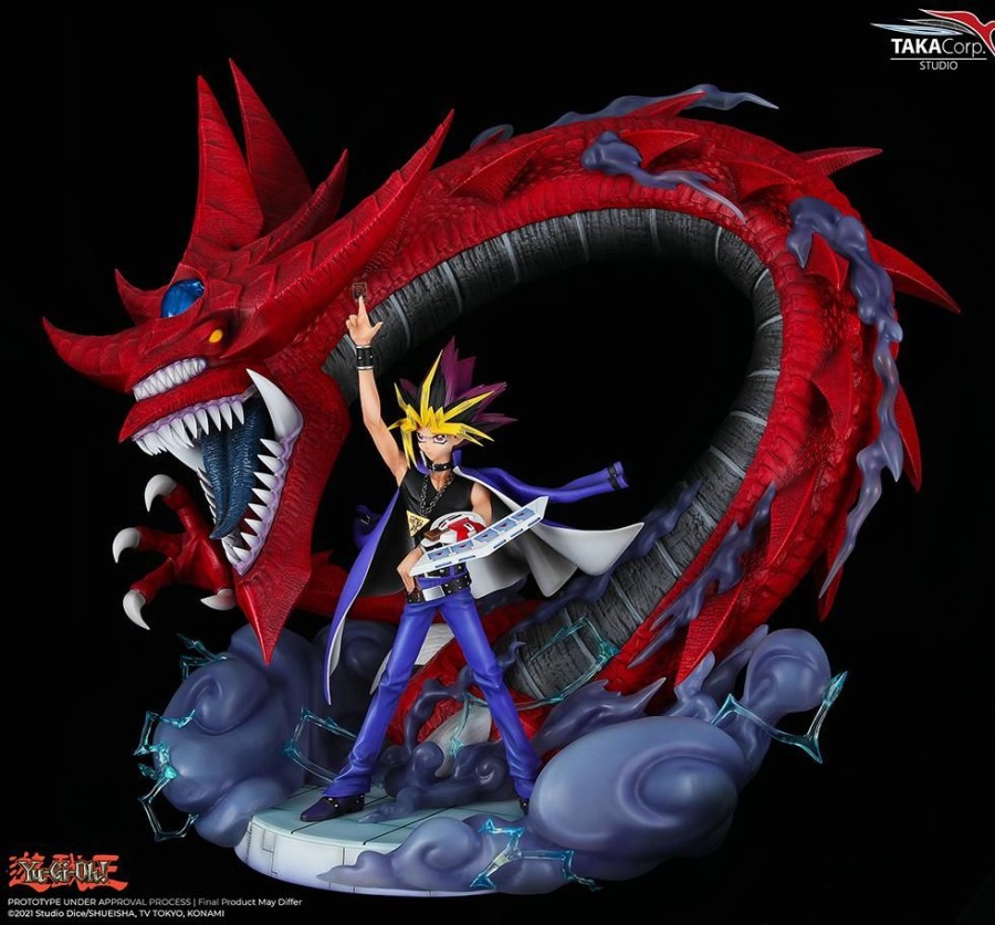 Shop Taka Corp Studio Premium Statues | Yu-Gi-Oh! - Slifer & Yami Yugi Statue: Taka Corp Studio