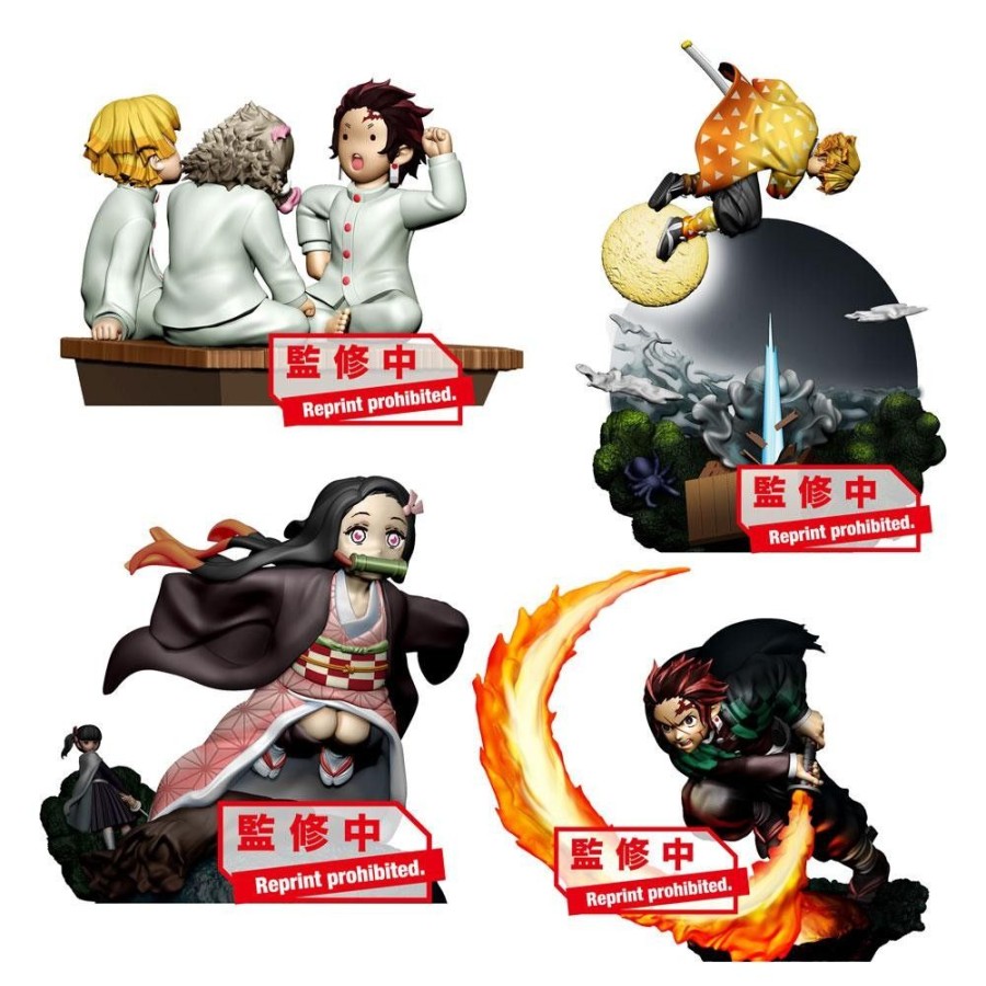 Shop MegaHouse Collectibles | Demon Slayer: Kimetsu No Yaiba - 4Er Sammelfiguren-Set / Petitrama - Volume 1: Megahouse