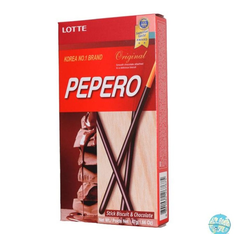 Shop Default Japanese Candy'S & Drinks | Lotte - Pepero Original - Gebackstange Mit Schokolade 47G