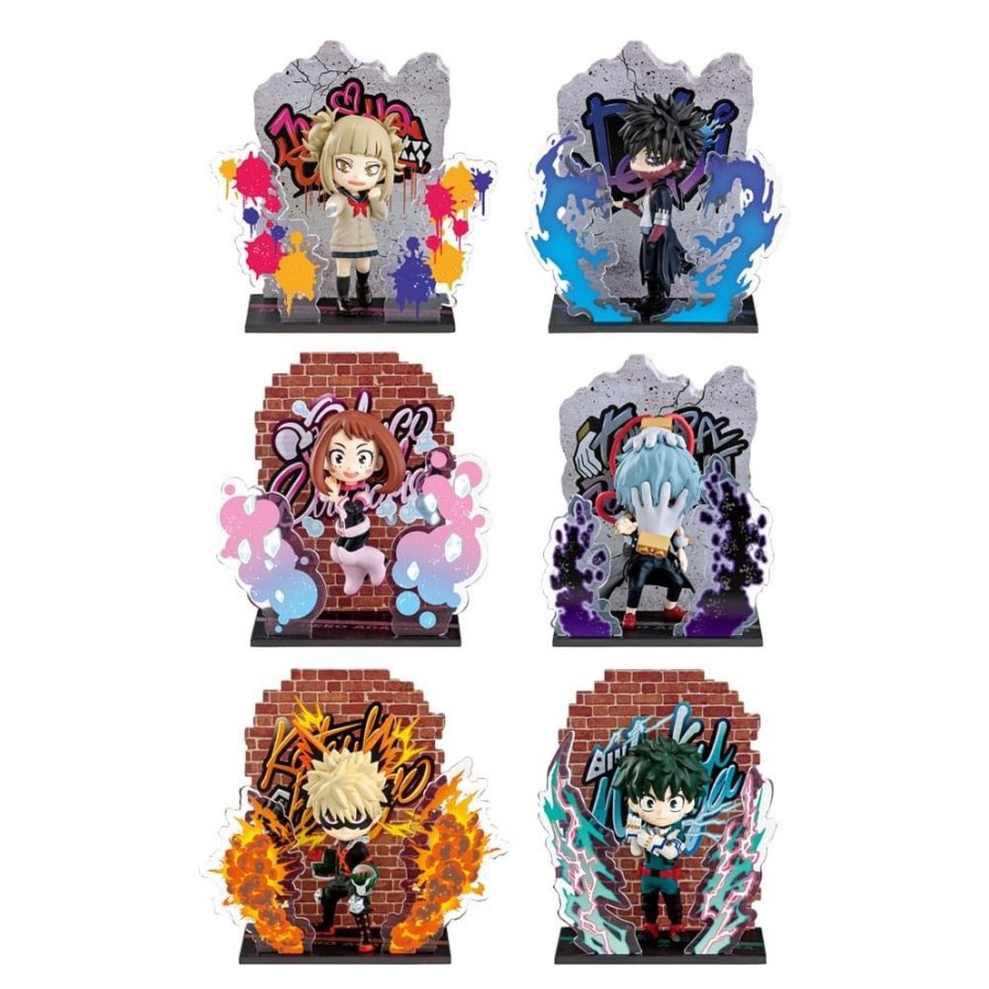 Shop Re-Ment Collectibles | My Hero Academia - Wall Art Collection 6Er-Pack Minifiguren / Heroes & Villains Display: Re-Ment