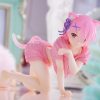 Shop Taito Anime Prize Figures | Re:Zero Precious - Ram Figur / Desktop Cute Figure - Cat Roomwear Version.: Taito Prize