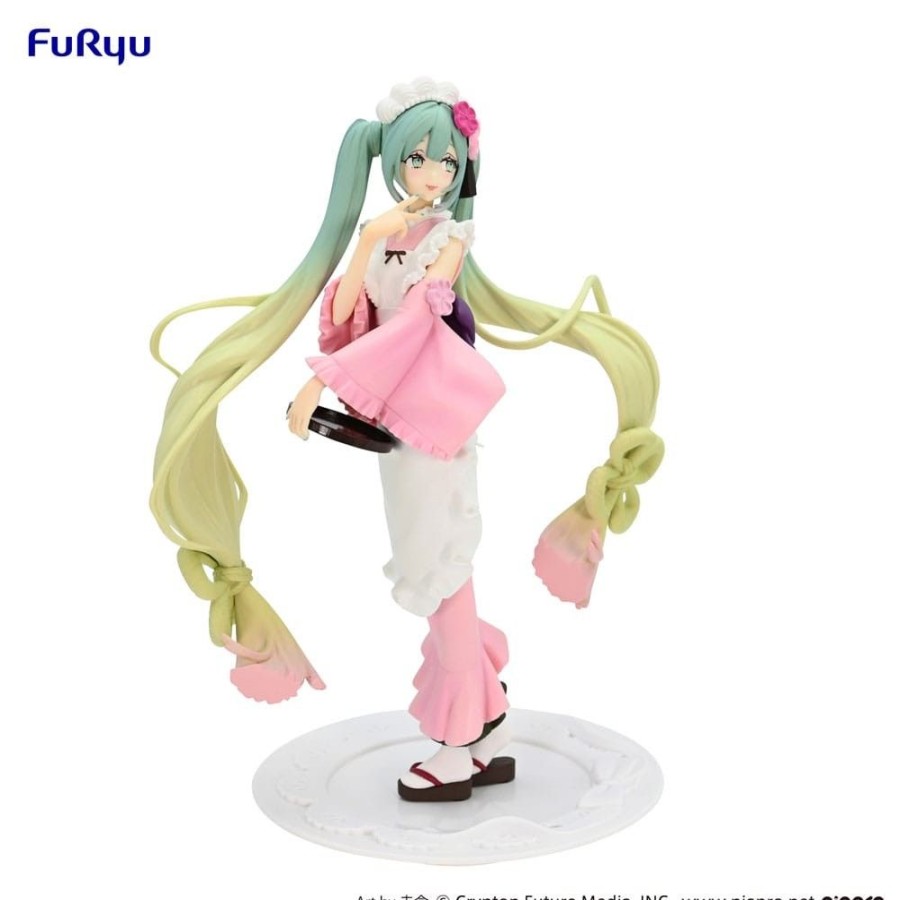 Shop Furyu Anime Prize Figures | Hatsune Miku Exceed Creative - Matcha Green Tea Parfait Statue Cherry Blossom Ver.: Furyu