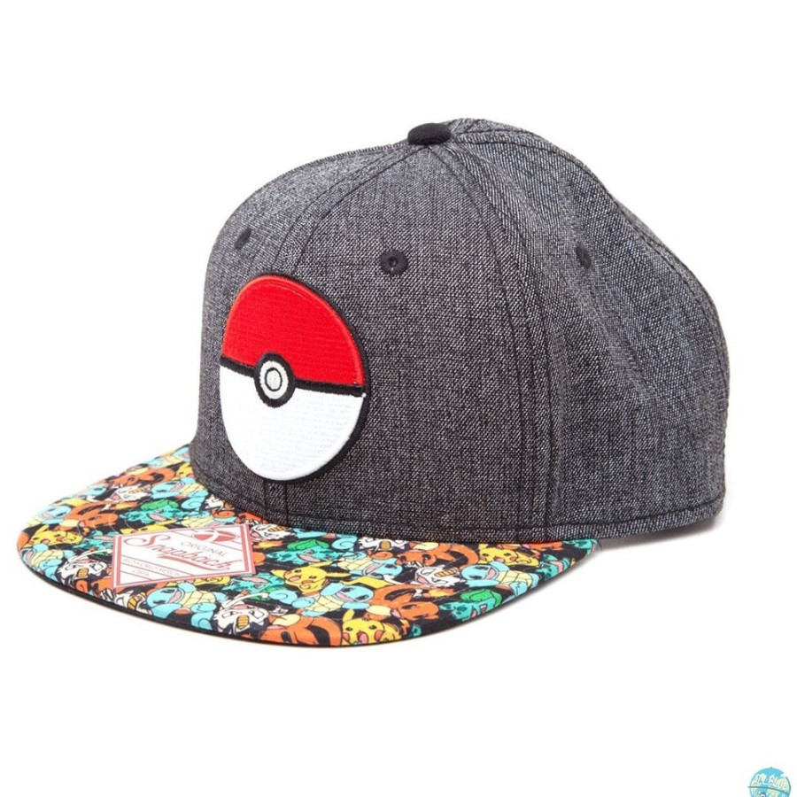 Shop Bioworld Merchandising Caps, Hats & Caps | Pokemon Poke Ball Hip Hop Cap Snap Back