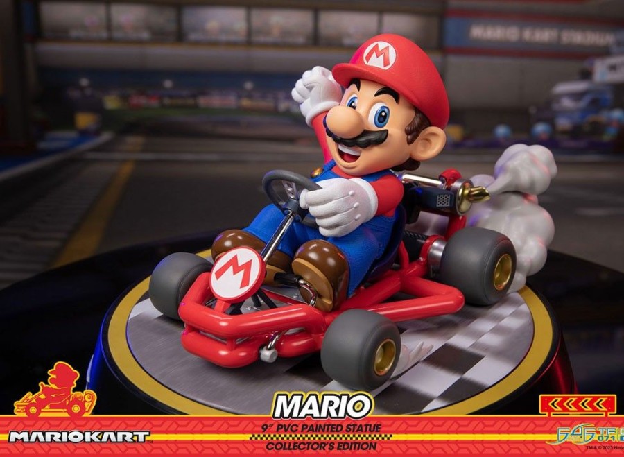 Shop First 4 Figures Premium Statues | Mario Kart - Mario Statue / Collector'S Edition: First 4 Figures