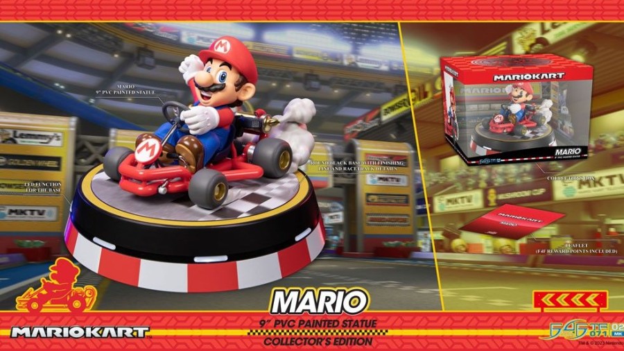 Shop First 4 Figures Premium Statues | Mario Kart - Mario Statue / Collector'S Edition: First 4 Figures