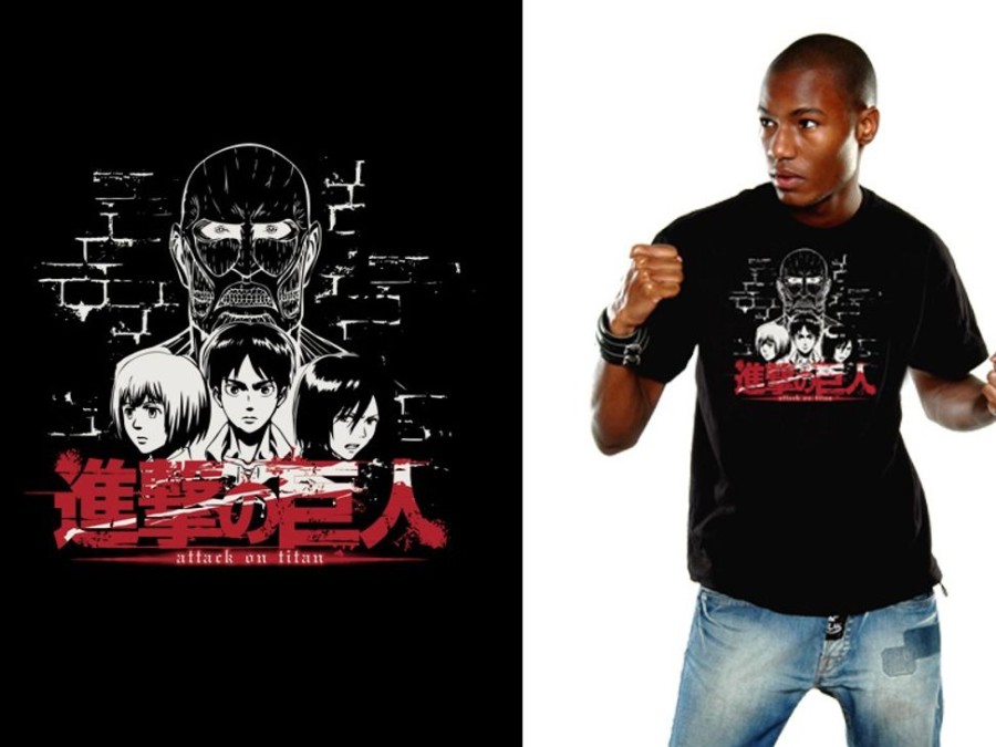 Shop Unekorn Shirts, Hoodys & Tanks | Attack On Titan - T-Shirt / Titan Face - Unisex L: Unekorn