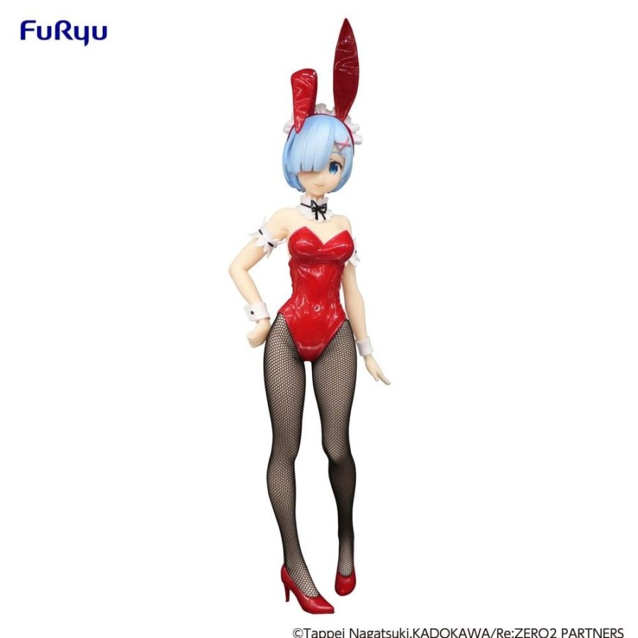 Shop Furyu Statuen, Busten & Figuren | Re:Zero Starting Life In Another World - Rem Figur / Bicute Bunnies - Red Color Version: Furyu