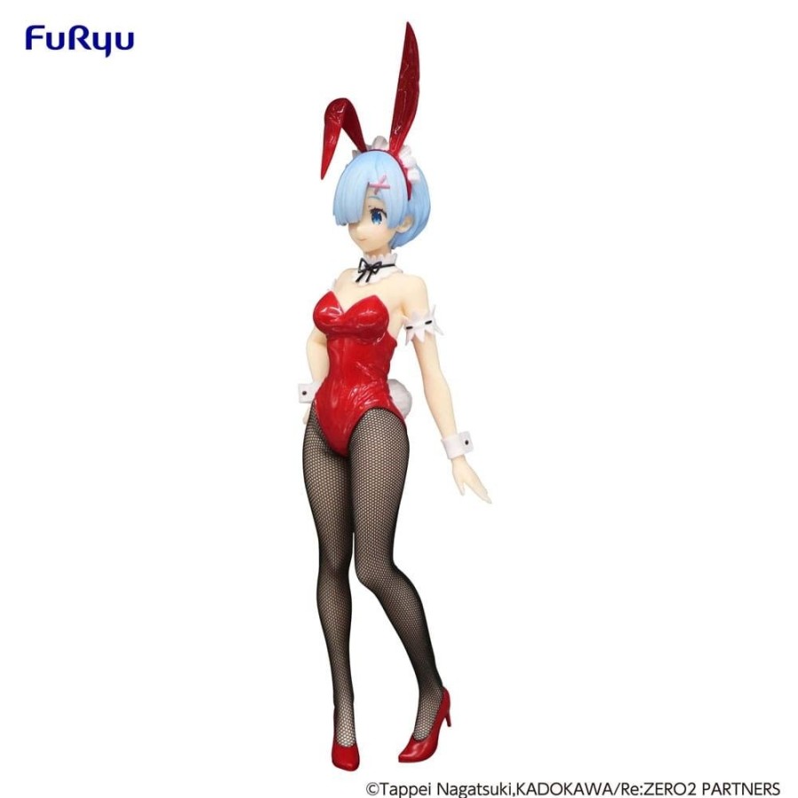 Shop Furyu Statuen, Busten & Figuren | Re:Zero Starting Life In Another World - Rem Figur / Bicute Bunnies - Red Color Version: Furyu