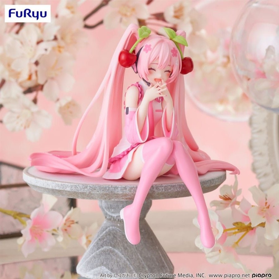 Shop Furyu Anime Prize Figures | Hatsune Miku Noodle Stopper - Sakura Miku 2023 Statue Smile Ver.: Furyu