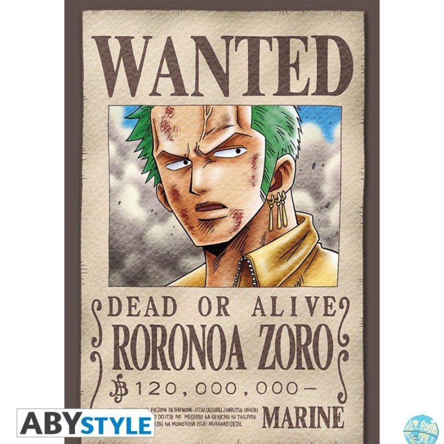 Shop ABYstyle Postkarten / Poster / Wallscrolls | One Piece Posatkarten - Set 2 Zorro Wanted & Co.