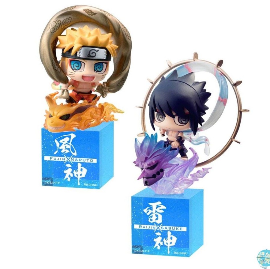 Shop MegaHouse Collectibles | Naruto Shippuuden - Fujin & Raijin Minifiguren 2Er-Pack - Petit Chara Land: Megahouse