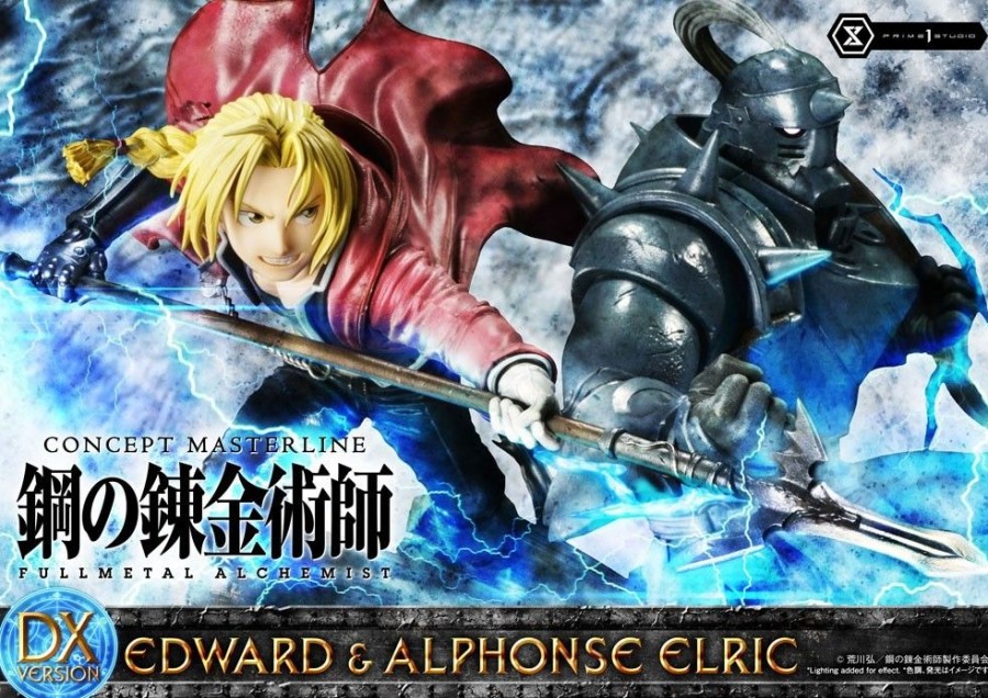 Shop Prime 1 Studio Premium Statues | Fullmetal Alchemist - Edward & Alphonse Elric Statue / Deluxe Version: Prime 1 Studio