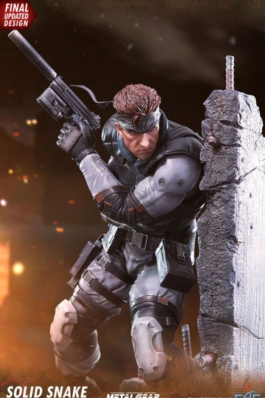 Games & Tv First 4 Figures | Metal Gear Solid - Solid Snake Statue [Neuauflage]: First 4 Figures