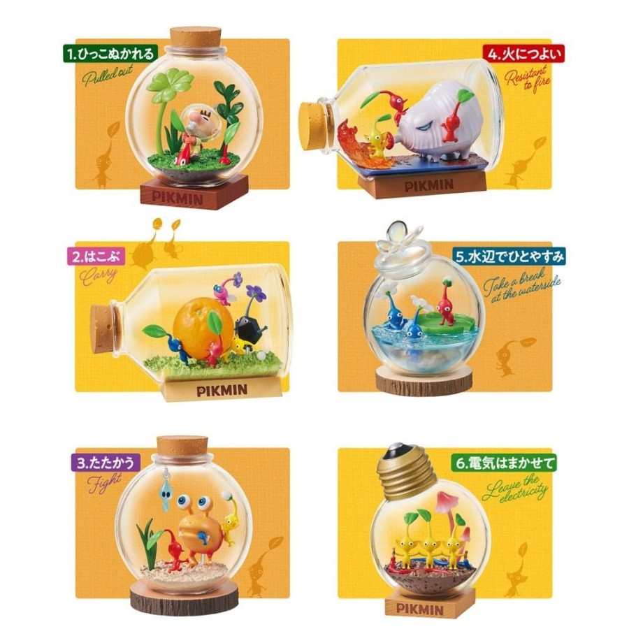 Shop Re-Ment Collectibles | Pikmin - 6Er-Pack Minifiguren / Terrarium Collection Display: Re-Ment