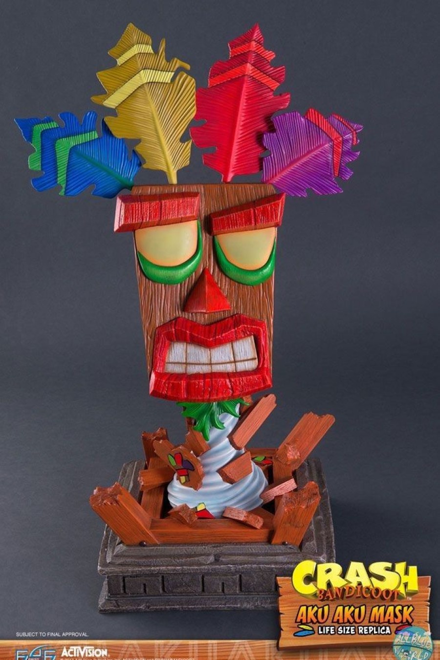 Shop First 4 Figures Replica | Crash Bandicoot - Aku Aku Maske Life-Size Replika: First 4 Figures