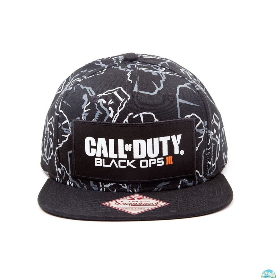 Shop Bioworld Merchandising Caps, Hats & Caps | Call Of Duty Black Ops Iii Hip Hop Cap Snap Back Text Logo & Skulls