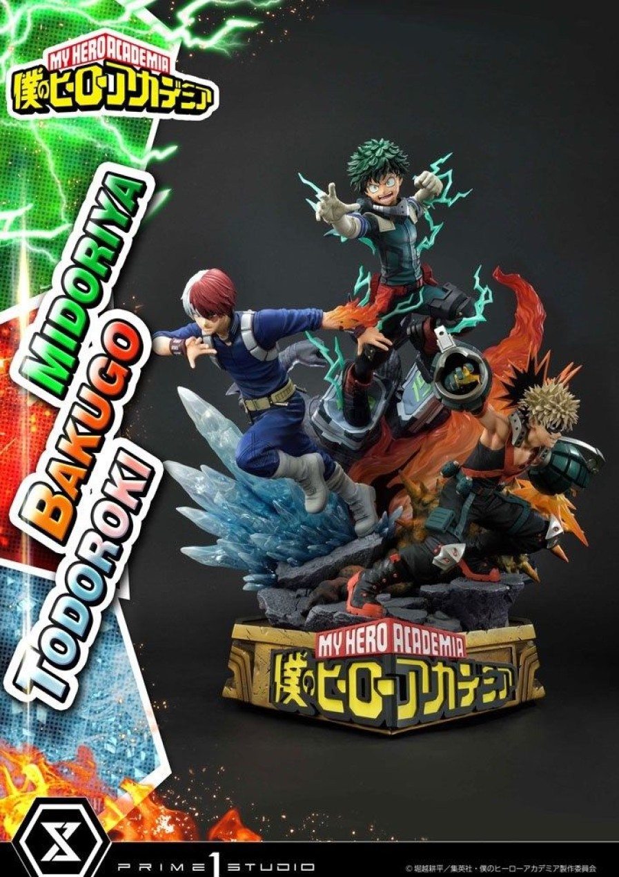 Shop Prime 1 Studio Premium Statuen | My Hero Academia - Midoriya, Bakugo & Todoroki Statue: Prime 1 Studio