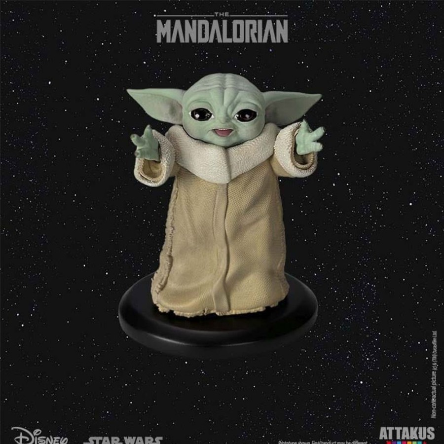 Games & Tv Default | Star Wars The Mandalorian Classic Collection - Grogu Happy Statue: Attakus