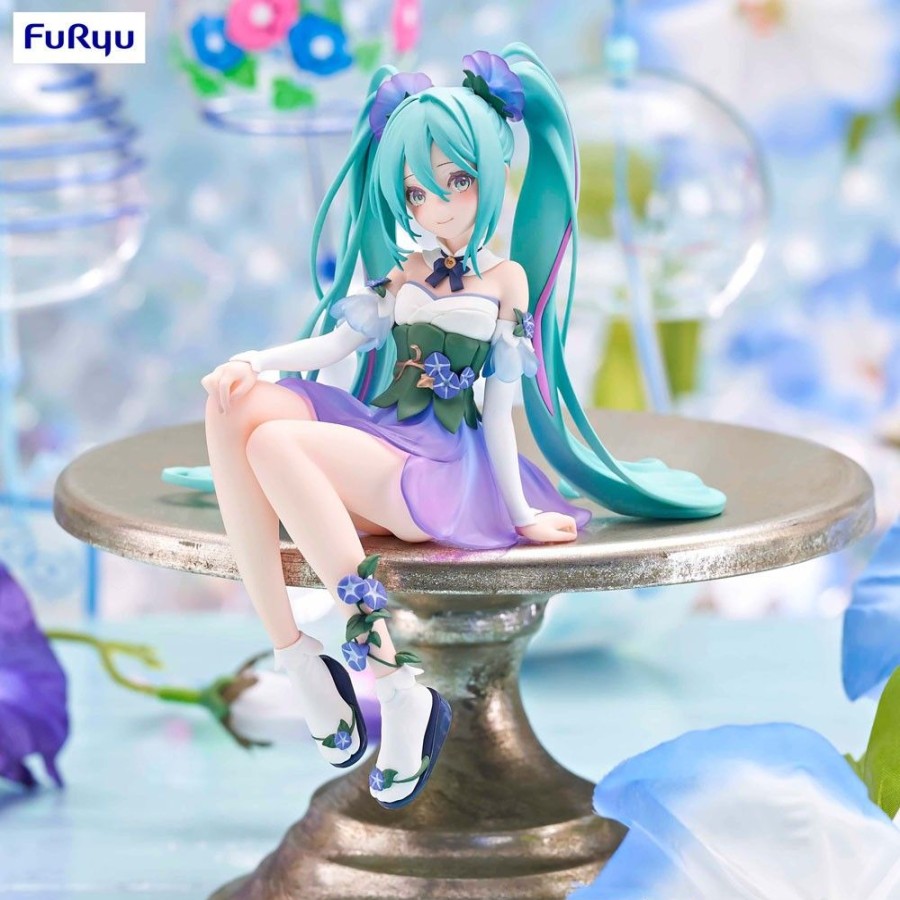 Shop Furyu Anime Prize Figures | Hatsune Miku - Hatsune Miku Noodle Stopper / Miku Flower Fairy Morning Glory Statue: Furyu