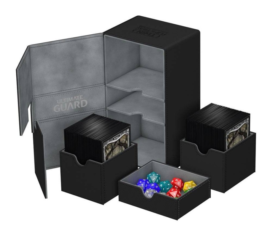 Shop Ultimate Guard Card Games & Accessories | Ultimate Guard - Twin Flip 'N' Tray Deck Case 200+ / Xenoskin Schwarz