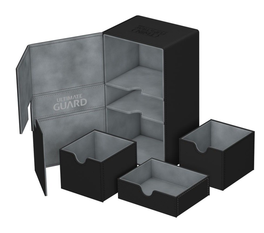 Shop Ultimate Guard Card Games & Accessories | Ultimate Guard - Twin Flip 'N' Tray Deck Case 200+ / Xenoskin Schwarz