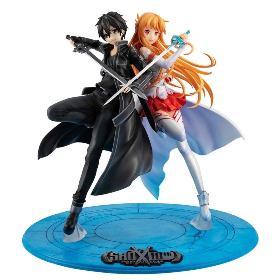 Shop MegaHouse One Piece Figure | Sword Art Online - Kirito & Asuna Statue / Lucrea - 10Th Anniversary: Megahouse