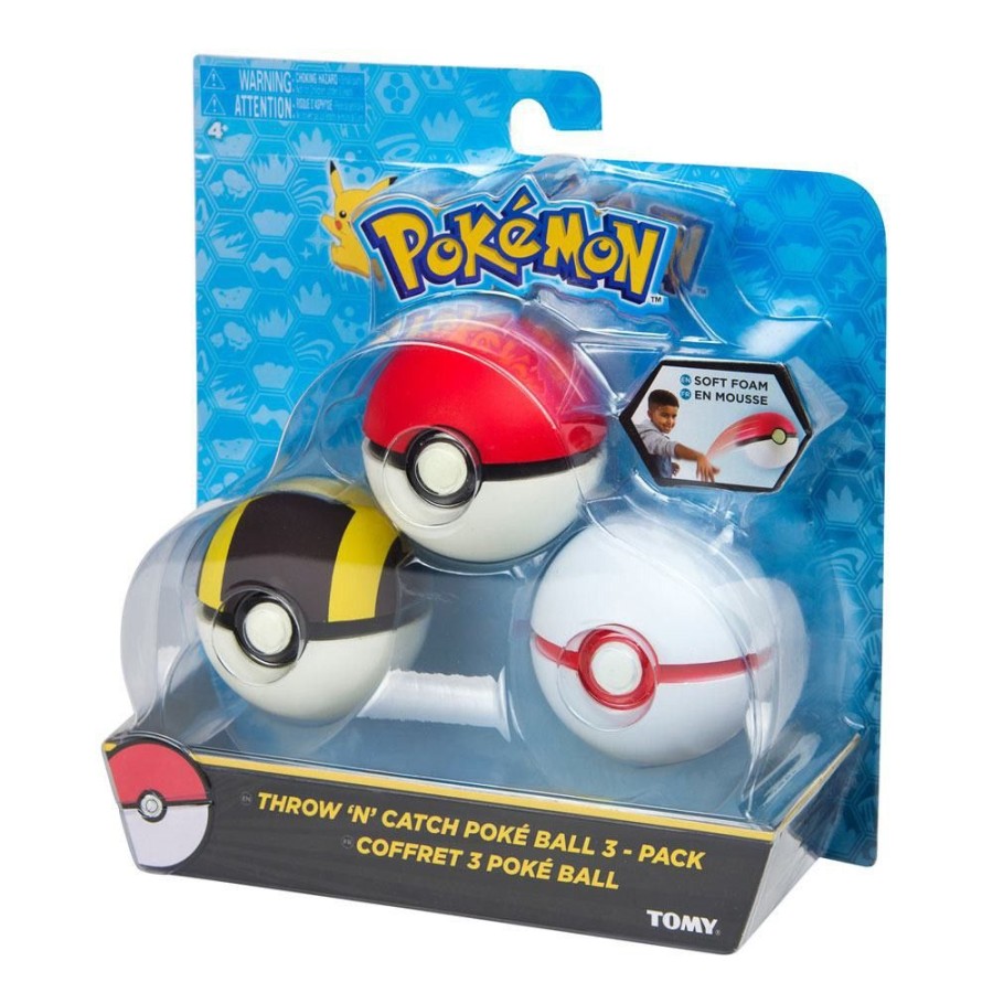 Shop Tomy Decoration | Pokemon - Pokeball 3Er-Set / Throw 'N' Catch: Tomy