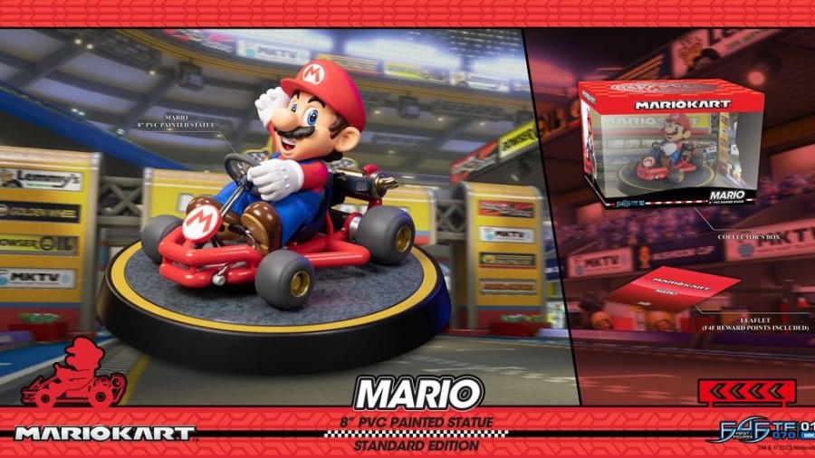 Shop First 4 Figures Premium Statues | Mario Kart - Mario Statue / Standard Edition: First 4 Figures