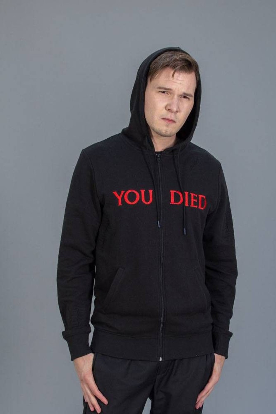 Shop Level Up Wear Shirts, Hoodys & Tanks | Dark Souls - Hoody Mit Reisverschlus / You Died - Unisex S: Level Up Wear