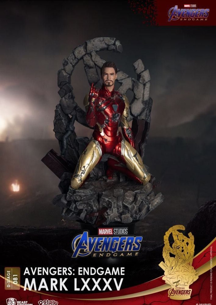 Cinema & Comic Beast Kingdom Toys | Avengers: Endgame - Toy Stark / Iron Man Mark Lxxxv Diorama / D-Stage: Beast Kingdom Toys