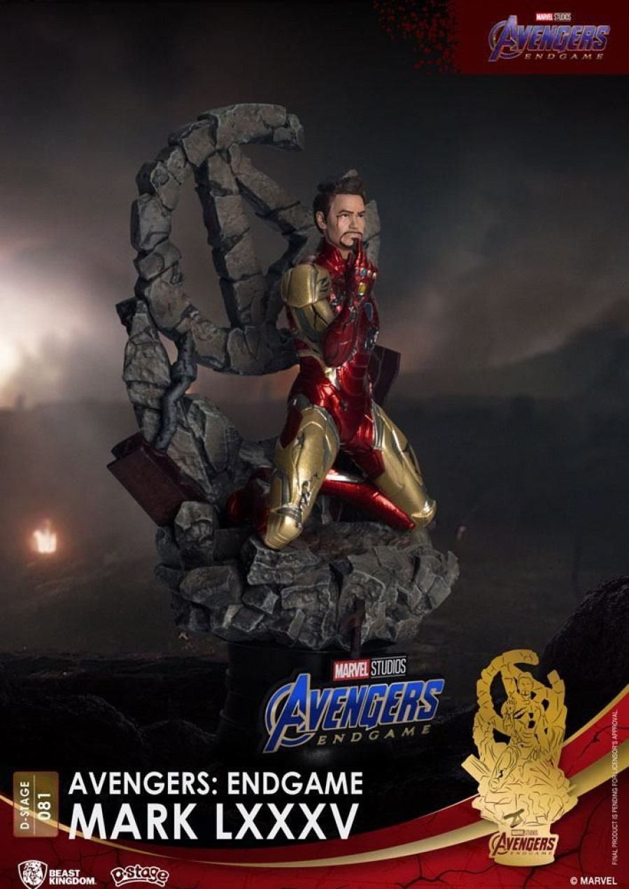 Cinema & Comic Beast Kingdom Toys | Avengers: Endgame - Toy Stark / Iron Man Mark Lxxxv Diorama / D-Stage: Beast Kingdom Toys