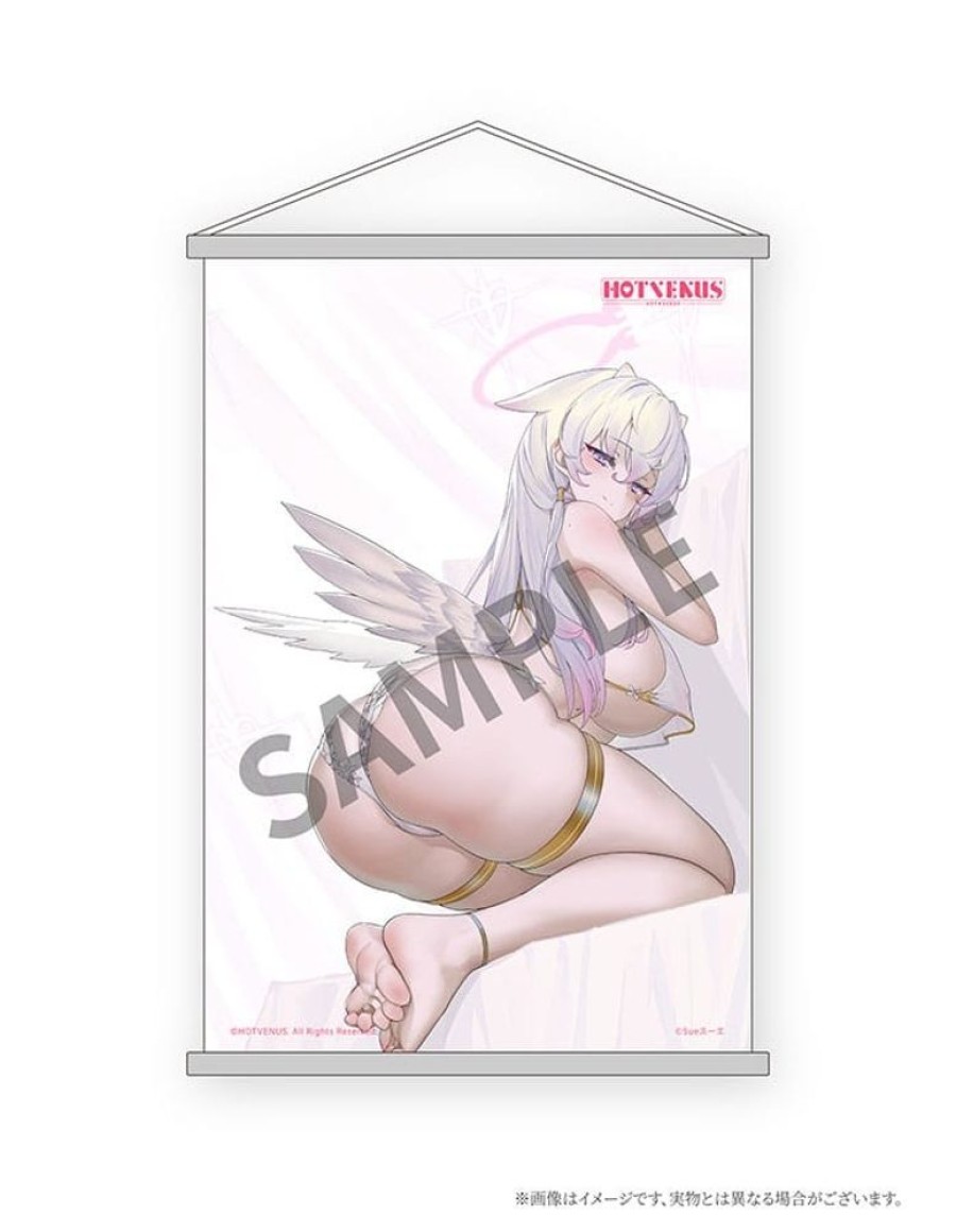 Shop Hotvenus Statues, Busts & Figures | Original Character - Pure White Angel-Chan Statue / Tapestry Set Edition: Hotvenus