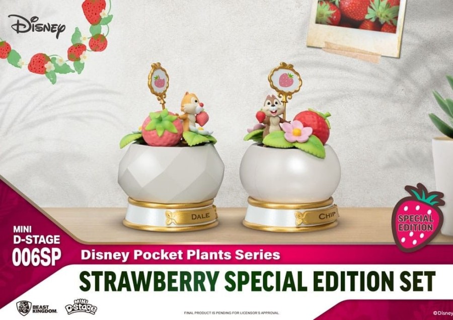 Cinema & Comic Beast Kingdom Toys | Disney - Pocket Plants Series / Strawberry Mini Diorama Stage - Special Edition Set: Beast Kingdom