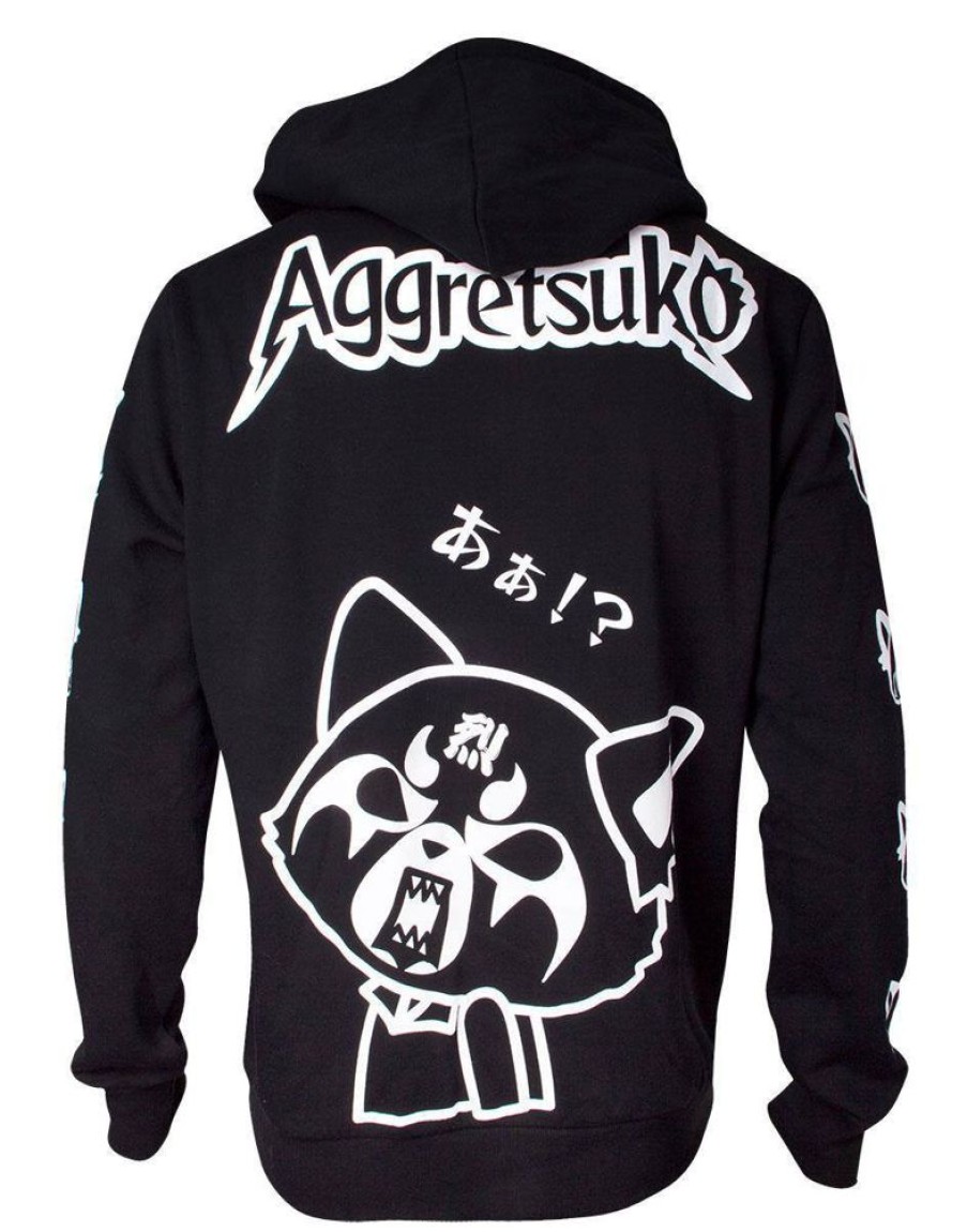 Shop Difuzed Shirts, Hoodys & Tanks | Aggretsuko - Kapuzenjacke Grose M / Motiv Sleeve Faces: Difuzed