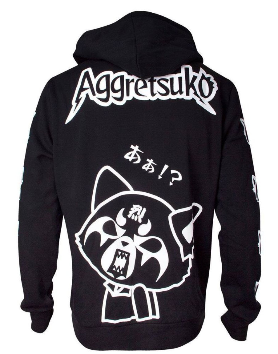 Shop Difuzed Shirts, Hoodys & Tanks | Aggretsuko - Kapuzenjacke Grose L / Motiv Sleeve Faces: Difuzed