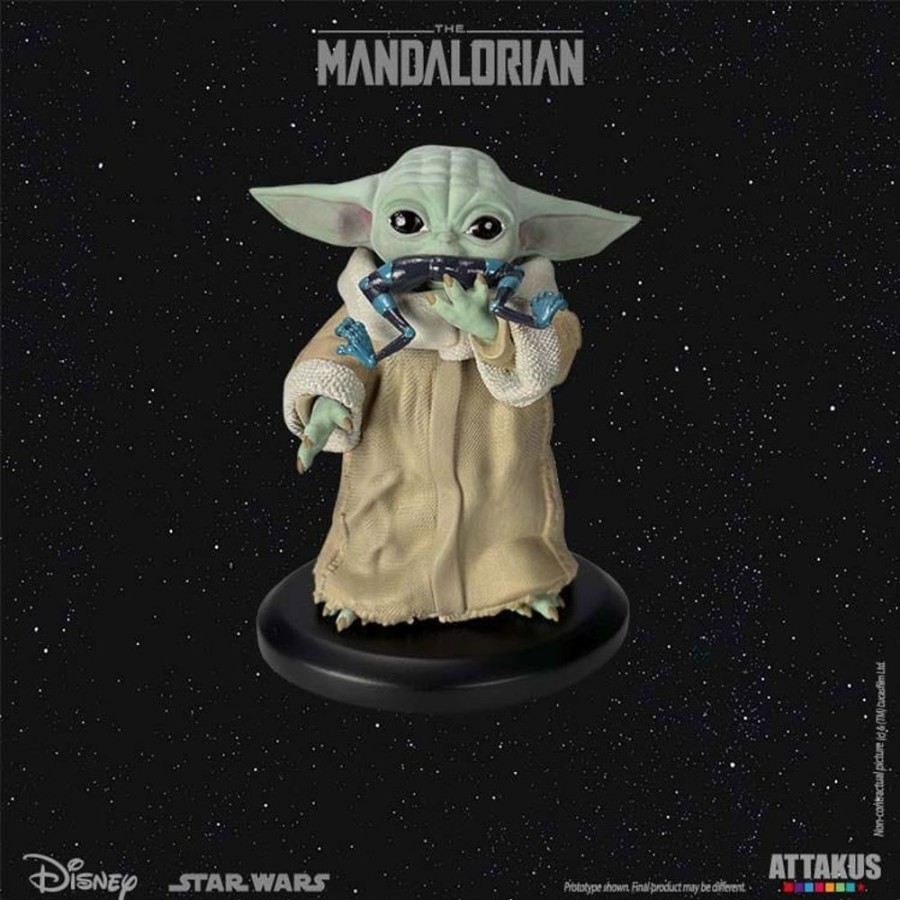 Games & Tv Default | Star Wars The Mandalorian Classic Collection - Grogu Eating Frog Statue: Attakus