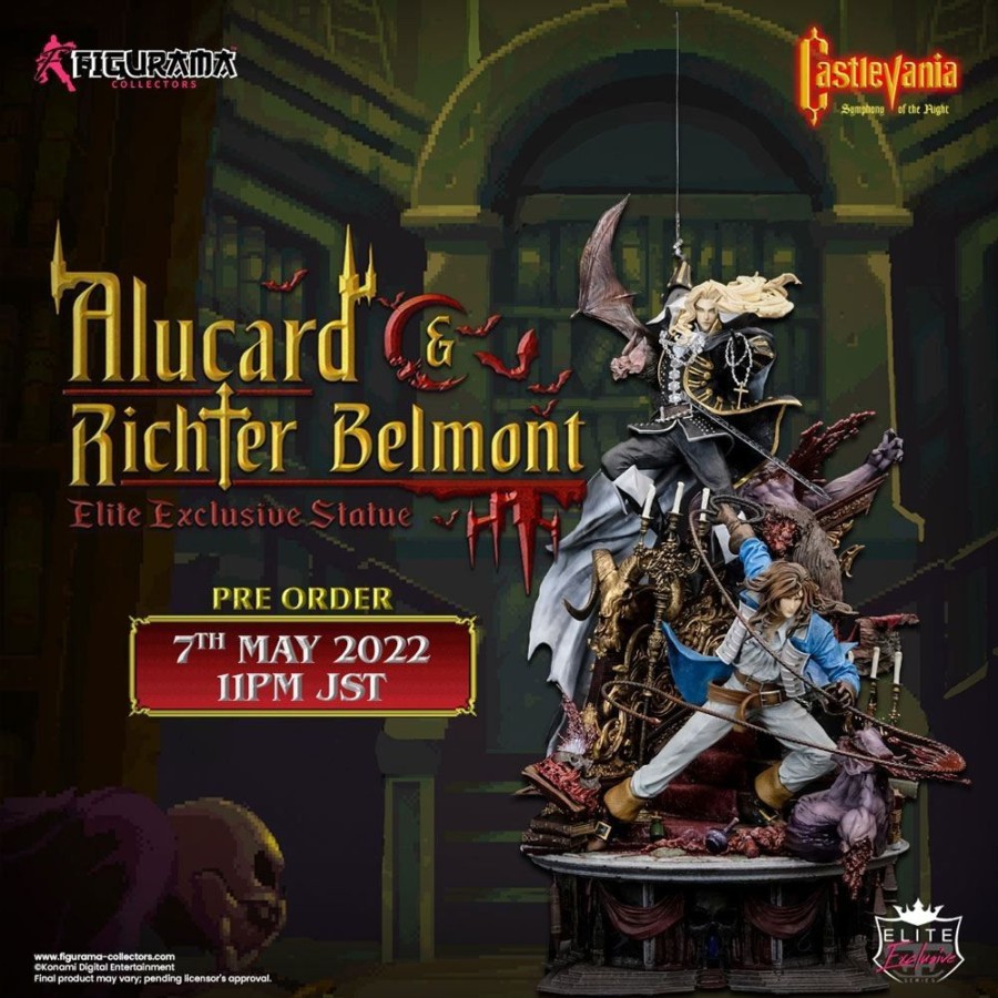 Shop Figurama Collectors Premium Statues | Castlevania Symphony Of The Night - Alucard & Richter Belmont Statue / Elite Exclusive: Figurama Col