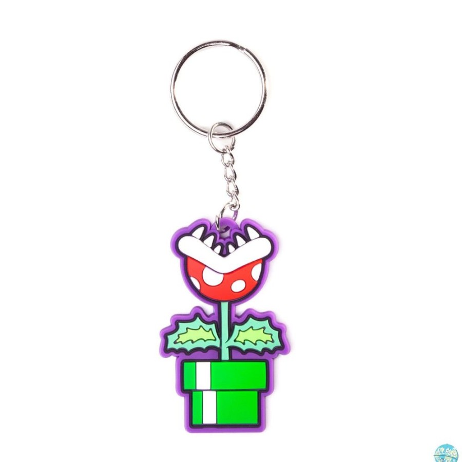 Shop Bioworld Merchandising Keychain | Nintendo Bioworld Gummi-Schlusselanhanger Piranha Plant 6 Cm