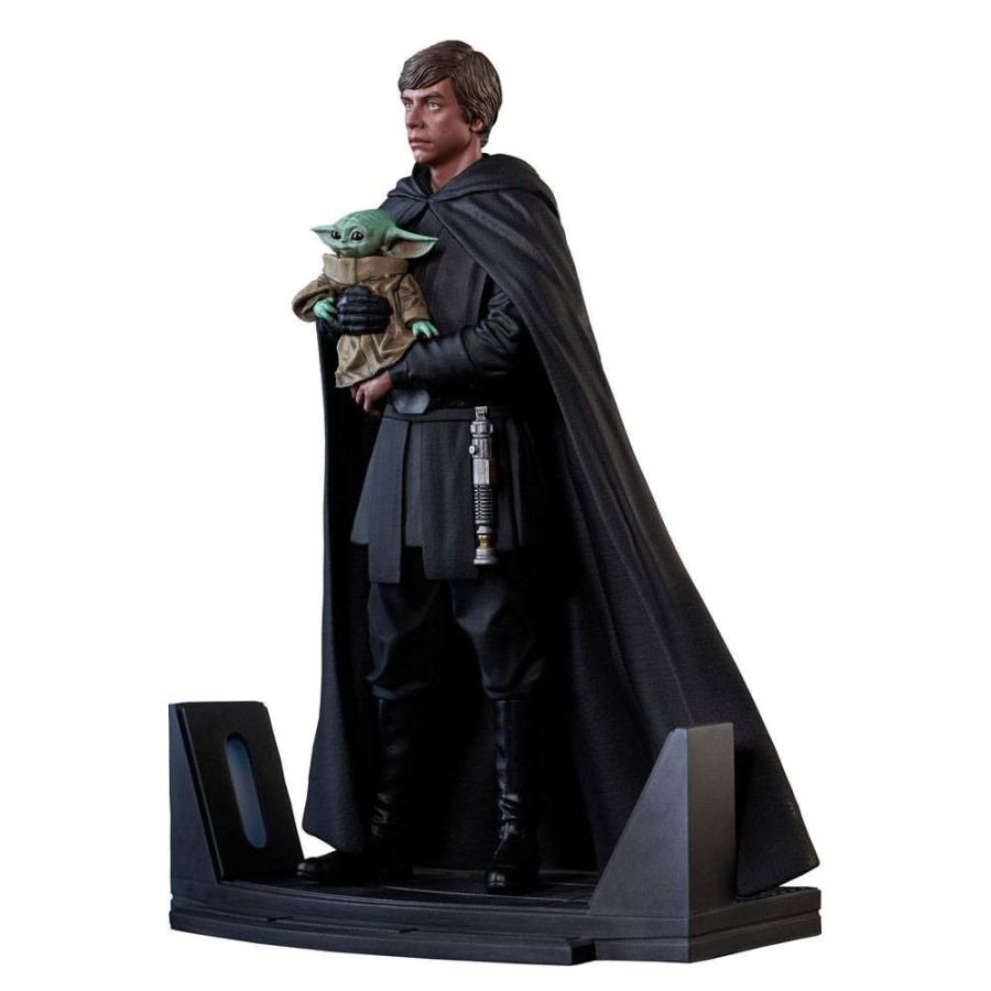 Cinema & Comic Gentle Giant | Star Wars The Mandalorian - Luke Skywalker & Grogu Statue / Premier Collection: Gentle Giant