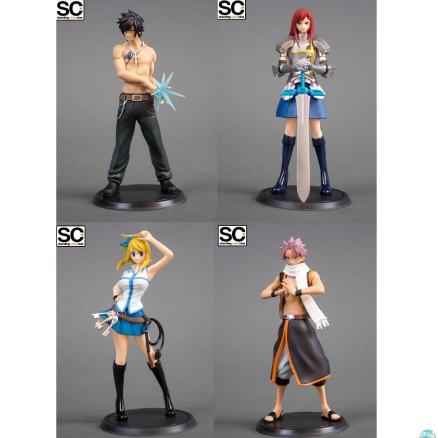 Shop Tsume Tsume Figuren & Statuen | Fairy Tail - Natsu, Lucy, Grey, Erza Figur 4-Er Set / Standing Characters: Tsume