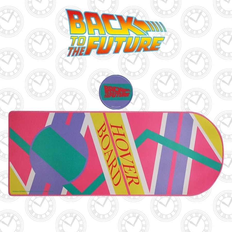 Shop FaNaTik Merchandise | Zuruck In Die Zukunft - Schreibtischunterlage & Untersetzer Set Hoverboard Limited Edition: Fanatik